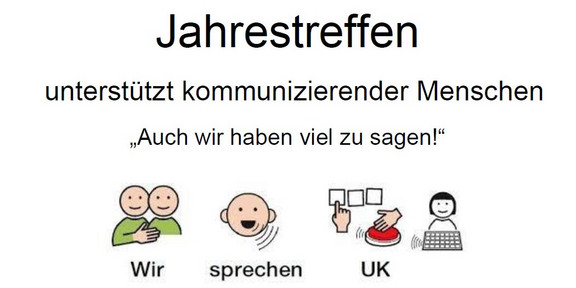Ankündigung Jahrestreffen unterstützt kommunizierender Menschen