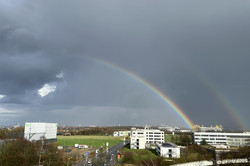 Ausblick mit Regenbogen