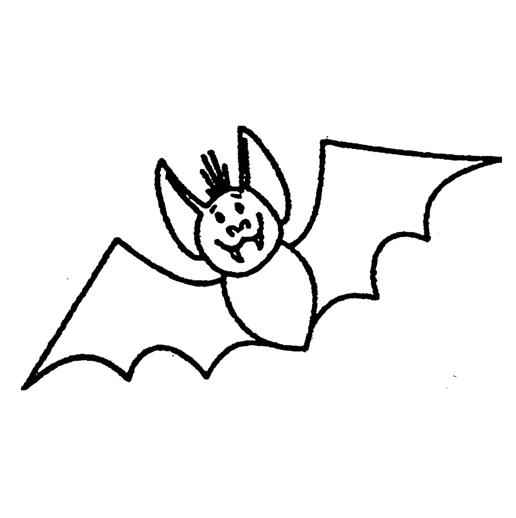FledermausIcon schwarz-weiß Zeichnung Fledermaus